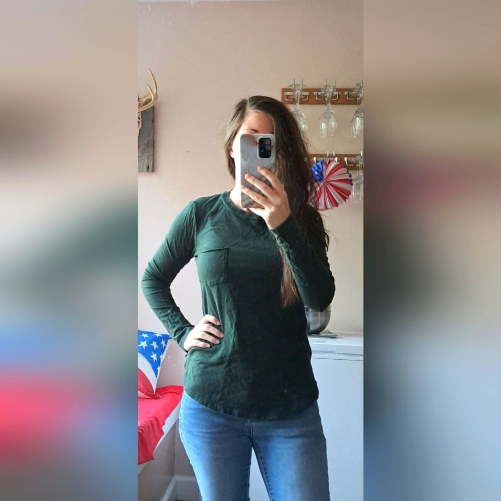 Forever 21 hunter Green long sleeved shirt sz S
